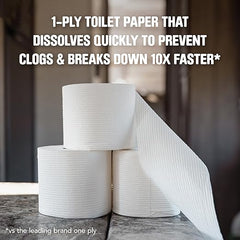 Scott Rapid-Dissolving Toilet Paper, 12 Double Rolls, Sustainable, Septic-Safe, Toilet Paper