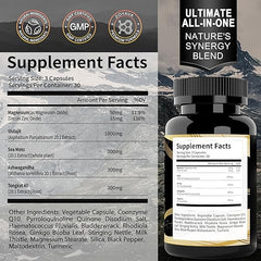 Shilajit Supplement with Sea Moss, Ashwagandha, Tongkat Ali - Shilajit Pure Himalayan Organic Fulvic Acid Capsules - 90 Count