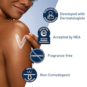 CeraVe Moisturizing Cream, Body and Face Moisturizer for Dry Skin, Body Cream with Hyaluronic Acid and Ceramides, Daily Moisturizer, Oil-Free, Fragrance Free, Non-Comedogenic, 19 Ounce