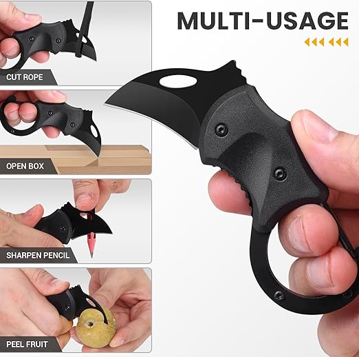 Small Pocket Knife Gift for Men, Keychain Box Cutter with 1.34inch Blade, Mini Folding Knives EDC Gadgets for Everyday Carry, Stocking Stuffers Gift for Adults Men Him