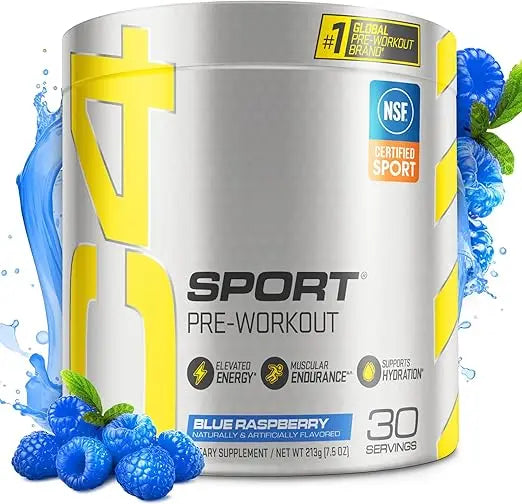 Cellucor C4 Sport Pre Workout Powder Blue Raspberry - Pre Workout Energy with Creatine + 135mg Caffeine and Beta-Alanine Performance Blend - NSF Certified for Sport 30 Servings Retailxpres