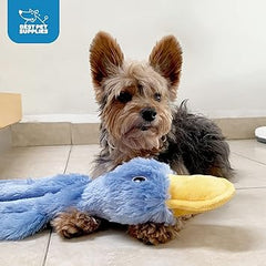 Best Pet Supplies Interactive Squeaky Dog Chew Toy, Ideal Dog Toys for Chewers, Small, Medium & Large Dogs, and Fetch Lovers - Crinkle Duck (Yellow), Large Retailxpres