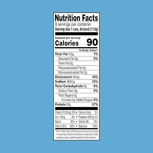 StarKist Chunk Light Tuna in Water, 5 oz (8 Pack) Canned Tuna Fish, Wild Caught, Gluten Free, Ready to Eat, Perfect for Salads, Keto Meals and Snacks, with 20g Protein & 90 Calories Per Serving