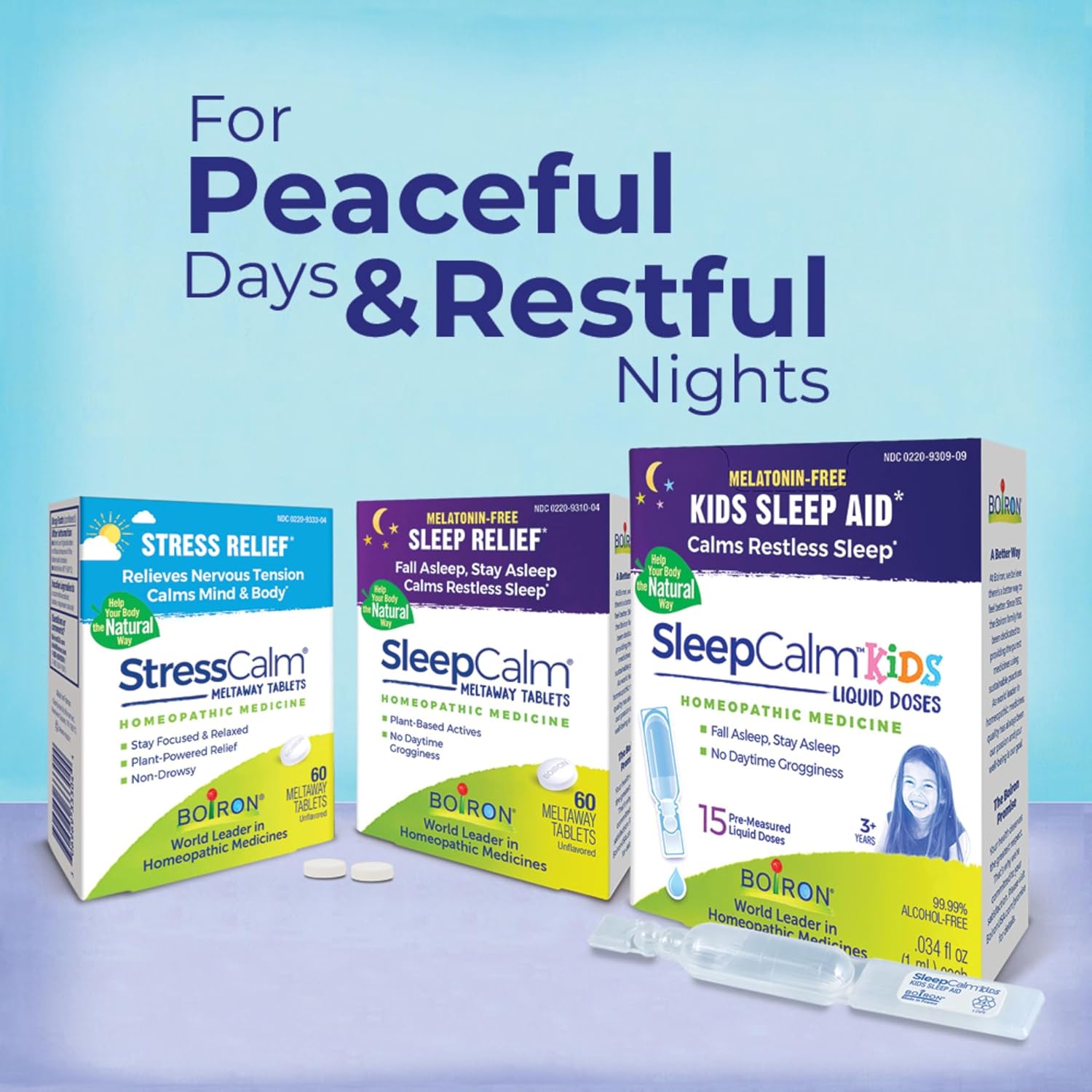 Boiron StressCalm for Relief of Stress, Anxiousness, Nervousness, Irritability, and Fatigue - 60 Count