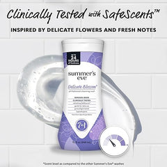 Summer's Eve Delicate Blossom All-Over Daily Feminine Wash, pH-Balanced Body Wash for Women, Removes Vaginal Odor and Refreshes, 15 Fl Oz