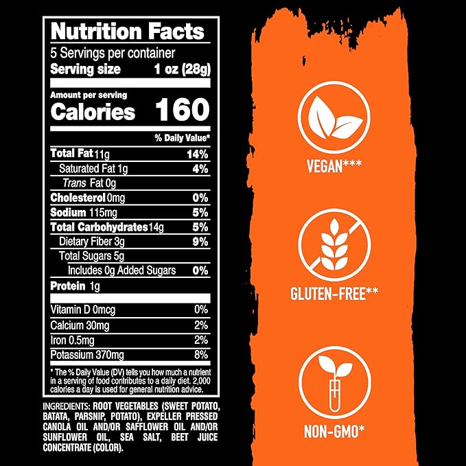 Terra Vegetable Chips, Original Vegetable Chips with Sea Salt, 5 oz