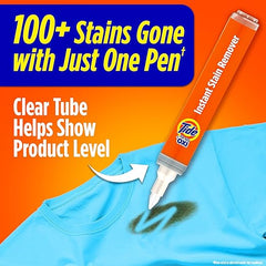 Tide Stain Remover for Clothes, Tide To Go Pen, Instant Stain Remover Pen & Spot Cleaner, Portable & Travel-Friendly, Works on Food & Drink Stains, Fits in Purses & Bags, 3 Count (Pack of 1)