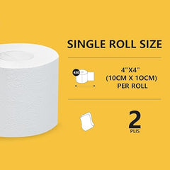 12 Rolls Premium Toilet Paper - 430 Sheets per Roll, 2-Ply, 4x4 Inch Sheet Size Paper Towels- Highly Absorbent, Strong & Soft for Bathroom