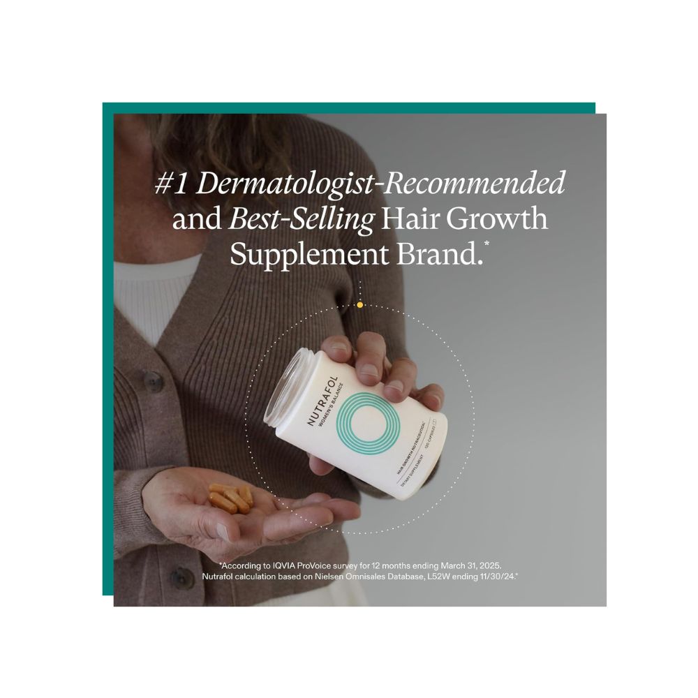 Nutrafol Women's Balance Hair Growth Supplements, Nutrafol Women's Hair Vitamin – Hair Growth & Thinning Support Supplement NUTRAFOL