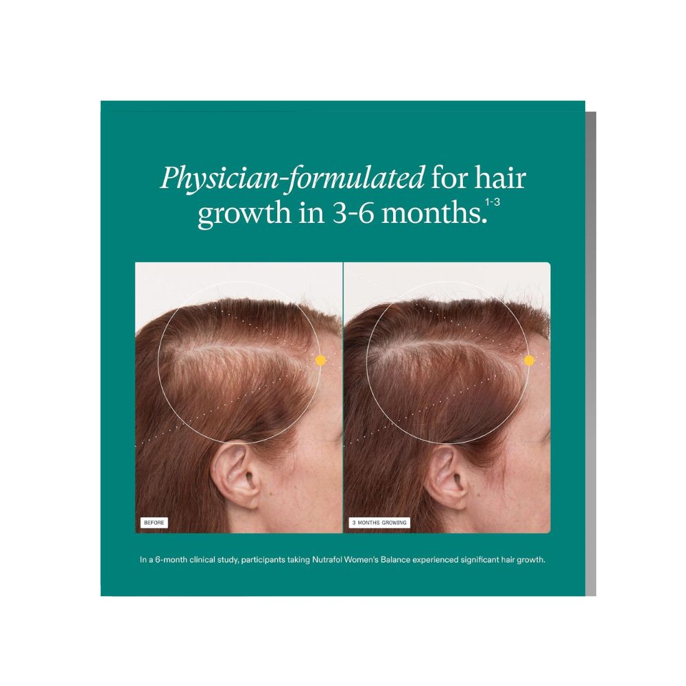 Nutrafol Women's Balance Hair Growth Supplements, Nutrafol Women's Hair Vitamin – Hair Growth & Thinning Support Supplement NUTRAFOL