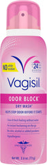 Vagisil Odor Block Dry Wash Spray for Feminine Hygiene, Gynecologist Tested, Hypoallergenic, 2.6 Ounces (Pack of 1)