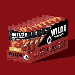 WILDE Protein Chips Barbeque, Thin and Crispy High Protein Snacks, Keto Friendly, Low Carb Chips, Real Ingredients, 1.34oz (Pack of 8)