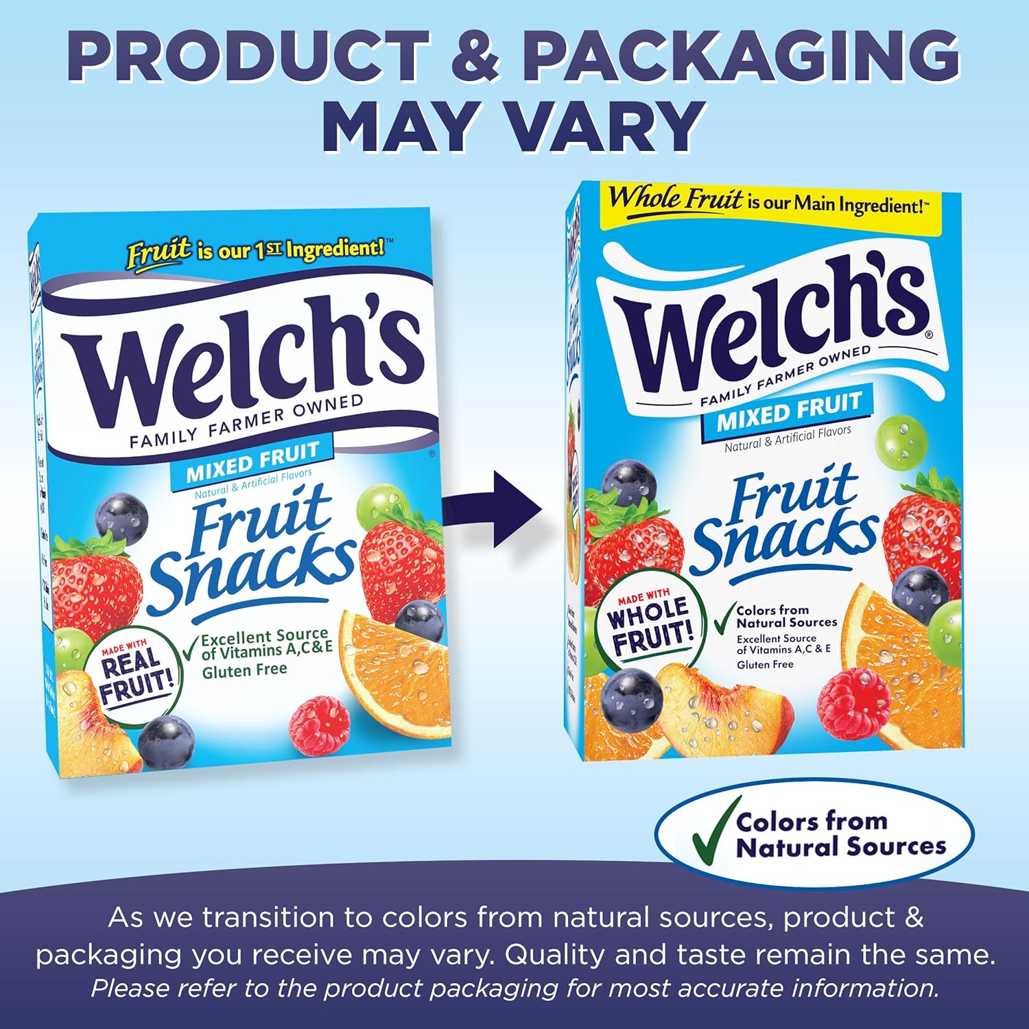 Welch's Fruit Snacks, Mixed Fruit Snack Box, Gluten Free, 0.8oz Snack Packs (Pack of 40)