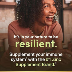 Nature’s Bounty Zinc 50mg, Immune Support & Antioxidant Supplement, Promotes Skin Health, 1 Caplet Per Day, Gluten Free, 250 Vegetarian Caplets