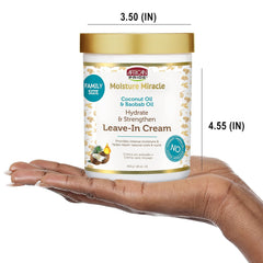 African Pride Moisture Miracle Coconut Oil and Baobab Oil Leave In Hair Cream for Natural Coils and Curls 18 oz Ifelshop