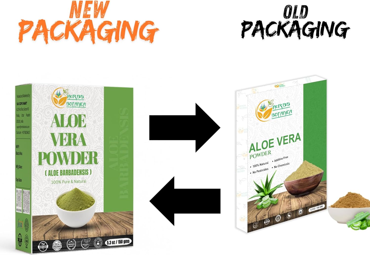 Herbs Botanica Aloe Vera Powder for Hair Growth, Skincare, and Moisturizing – Vegan, Non-GMO, 5.3oz / 150g Ifelshop