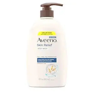 Aveeno Skin Relief Fragrance Free Body Wash, Triple Oat Formula, Gentle Daily Cleanser for Itchy Dry Sensitive Skin, Soap & Paraben Free, Soothes & Moisturizes, 33 fl oz Retailxpres