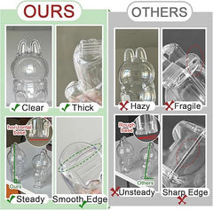 Display case for 15cm Monster Keychain Blind Box(Macaron/Have a seat/Energy), Clear Original case for 5.9" Dolls, Protective Accessories for Toy.for Adults Collection (Sitting Case)