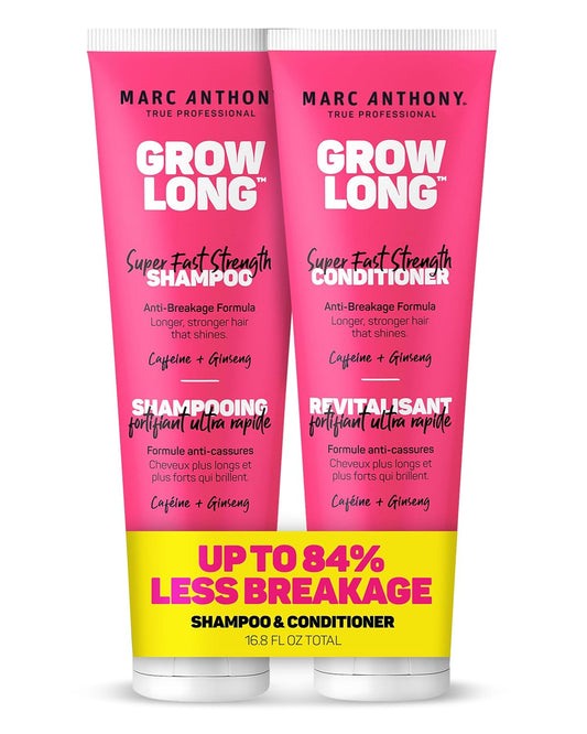 Marc Anthony Shampoo and Conditioner Set, Grow Long Biotin - Anti-Frizz Deep Conditioner For Split Ends & Breakage - Vitamin E, Caffeine & Ginseng for Curly, Dry & Damaged Hair Ifelshop
