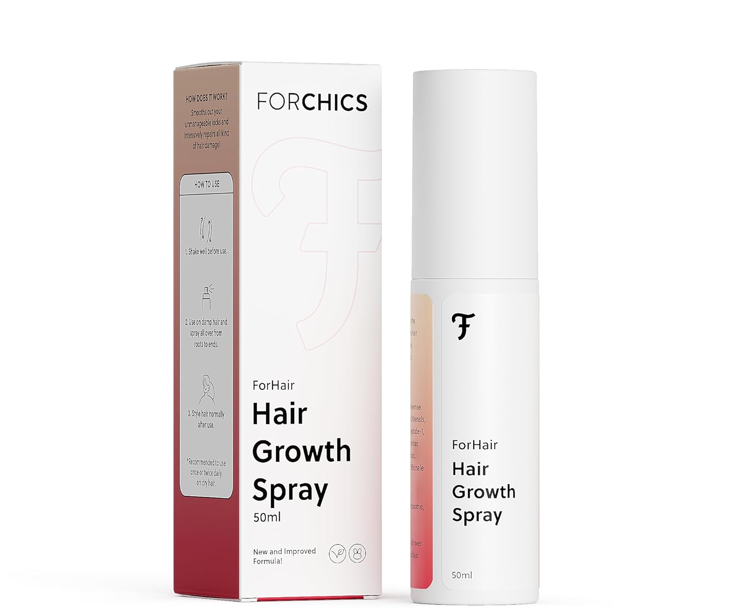 ForChics Hair Growth Serum for Women- Results in 4 Weeks- Hormone Free Hair Regrowth Treatment - For Thinning Hair Loss - Fast Absorbing Non-Greasy Scalp Spray 50ml Ifelshop