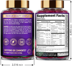 Biotin Gummies with Collagen - Hair Growth Support Skin, & Nail Strength - for Women & Men - Biotin 10000mcg | Keratin | Hyaluronic Acid | B-Complex | Saw Palmetto - Sugar-Free, Mixed Berry - 60 Gummy Ifelshop