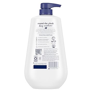 Dove Body Wash Deep Moisture for 24hr Lotion-Soft Skin Moisture Moisturizing Skin Cleanser with No Sulfates No Parabens 30.6 oz