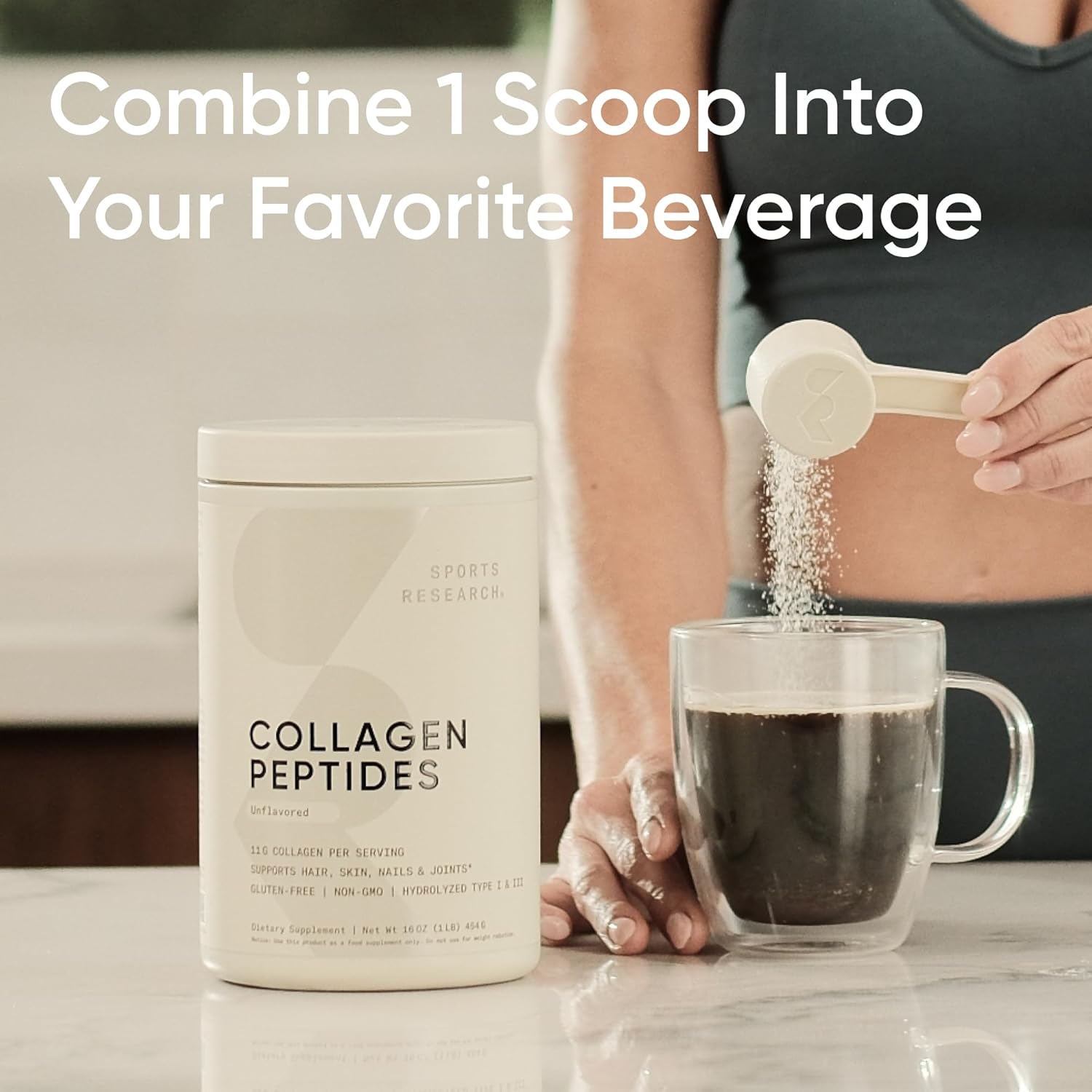 Sports Research Collagen Peptides Powder Hydrolyzed Type 1 & 3 Collagen for Women and Men Ifelshop