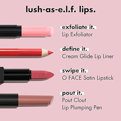 e.l.f. Cream Glide Lip Liner, Highly-Pigmented Pencil For Shaping & Sculpting Lips, Semi-Matte Finish, Vegan & Cruelty-Free, Mauve Aside
