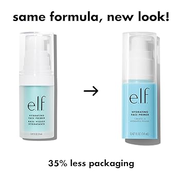 e.l.f. Hydrating Face Primer, Makeup Primer For Flawless, Smooth Skin & Long-Lasting Makeup, Fills In Pores & Fine Lines, Vegan & Cruelty-free, Small