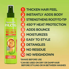 Garnier Fructis Grow Strong Thickening 10-in-1 Spray, Biotin-C, 8.1 Fl Oz, 1 Count (Packaging May Vary) Ifelshop