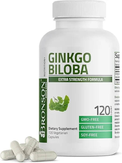Bronson Ginkgo Biloba Extra Strength Supports Brain Function & Memory Support, 120 Vegetarian Capsules Retailxpres