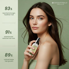 Essynaturals Hair Growth Oil with Biotin - Caffeine and Castor Oil for Fuller, Thicker, Longer Hair IFELSHOP