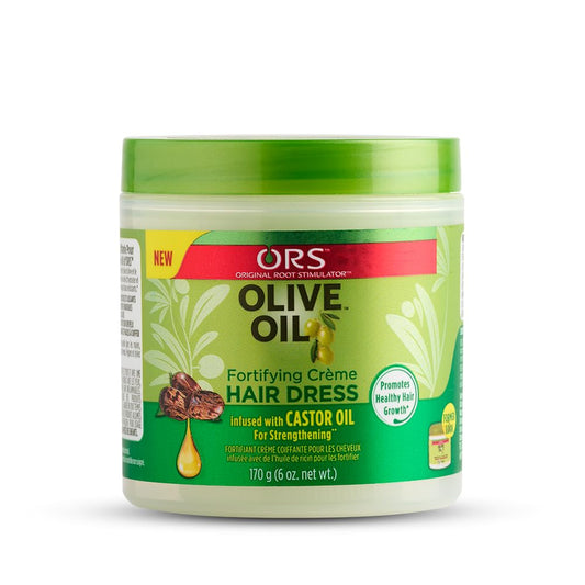 ORS Olive Oil Fortifying Cream Hair Dress Infused with Castor Oil for Strengthening 6 Ounce Ifelshop