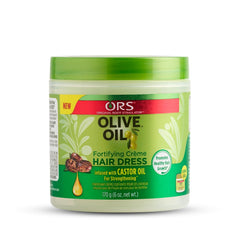 ORS Olive Oil Fortifying Cream Hair Dress Infused with Castor Oil for Strengthening 6 Ounce Ifelshop