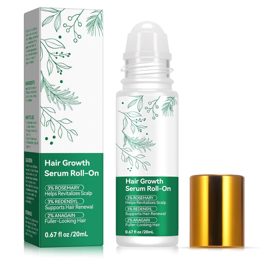 Hair Growth Serum Roll On with 3% Rosemary & Redensyl and 2% AnaGain for Thicker, Fuller Looking Hair (20 ML) Ifelshop