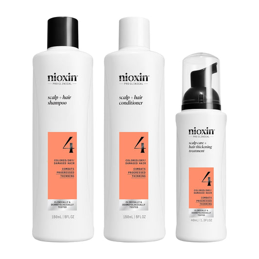NIOXIN Scalp + Hair Thickening System Kits | For Natural, Colored, & Damaged Hair with Light to Progressed Thinning | Strengthen & Boost Hair Density with Niacinamide & Biotin | 1 Month Supply Ifelshop