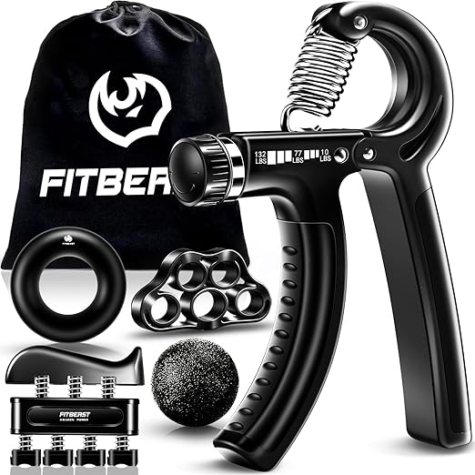 FitBeast Grip Strengthener Forearm Strengthener Hand Grips Strengthener Kit – 5 Pack Adjustable Resistance Retailxpres