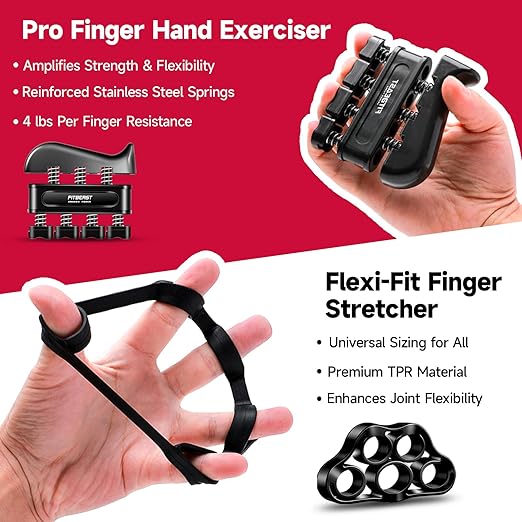 FitBeast Grip Strengthener Forearm Strengthener Hand Grips Strengthener Kit - 5 Pack Adjustable Resistance Retailxpres