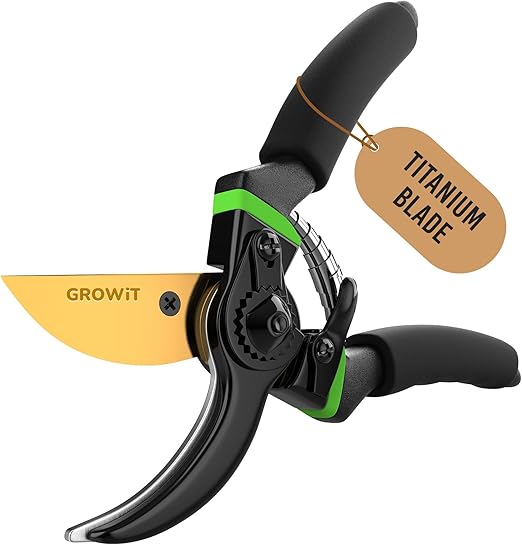 Ultra Sharp Japanese Steel Pruning Shears – Titanium Coated Pruner for Easy, Precise Cuts Retailxpres