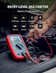 AstroAI Digital Multimeter Tester 2000 Counts with DC AC Voltmeter and Ohm Volt Amp Meter; Measures Voltage, Current, Resistance, Continuity and Diode, Blue Retailxpres