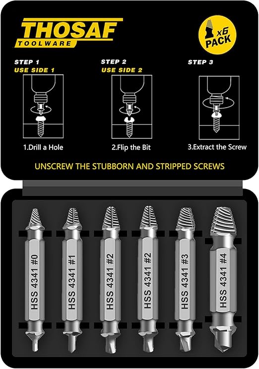 Gifts for Men,Damaged Screw Extractor Set-Christmas Stocking Stuffers for Men Adults Him,Mens Gifts for Dad,Husband,Stripped Screws Nuts & Bolts Drill Bit Tools for Easy Removal of Rusty Broken Screw Retailxpres