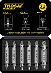 Gifts for Men,Damaged Screw Extractor Set-Christmas Stocking Stuffers for Men Adults Him,Mens Gifts for Dad,Husband,Stripped Screws Nuts & Bolts Drill Bit Tools for Easy Removal of Rusty Broken Screw Retailxpres