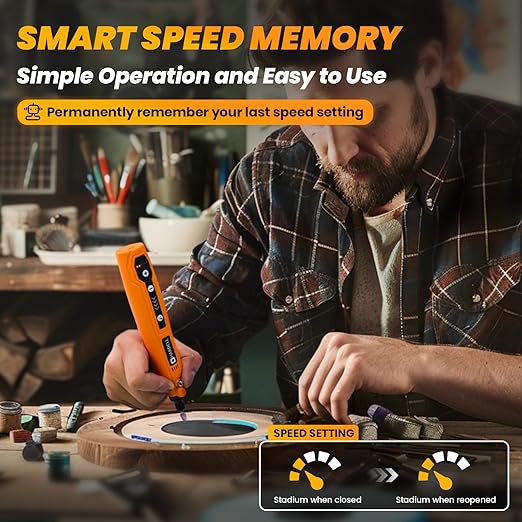 HARDELL Mini Cordless Rotary Tool, 5-Speed and USB Charging Rotary Tool Kit with 69 Accessories, Multi-Purpose 3.7V Power Rotary Tool for Sanding, Polishing, Drilling, Etching, Engraving, DIY Crafts Retailxpres