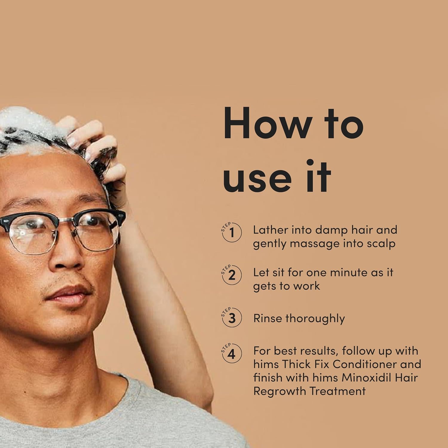 hims Thick Fix Shampoo - Saw Palmetto for Healthy Hair Growth & Thickening - Scalp Cleansing - Vegan, Sulfate-Free & Cruelty-Free - Eucalyptus Scent, 2 pack 6.4 fl oz Ifelshop