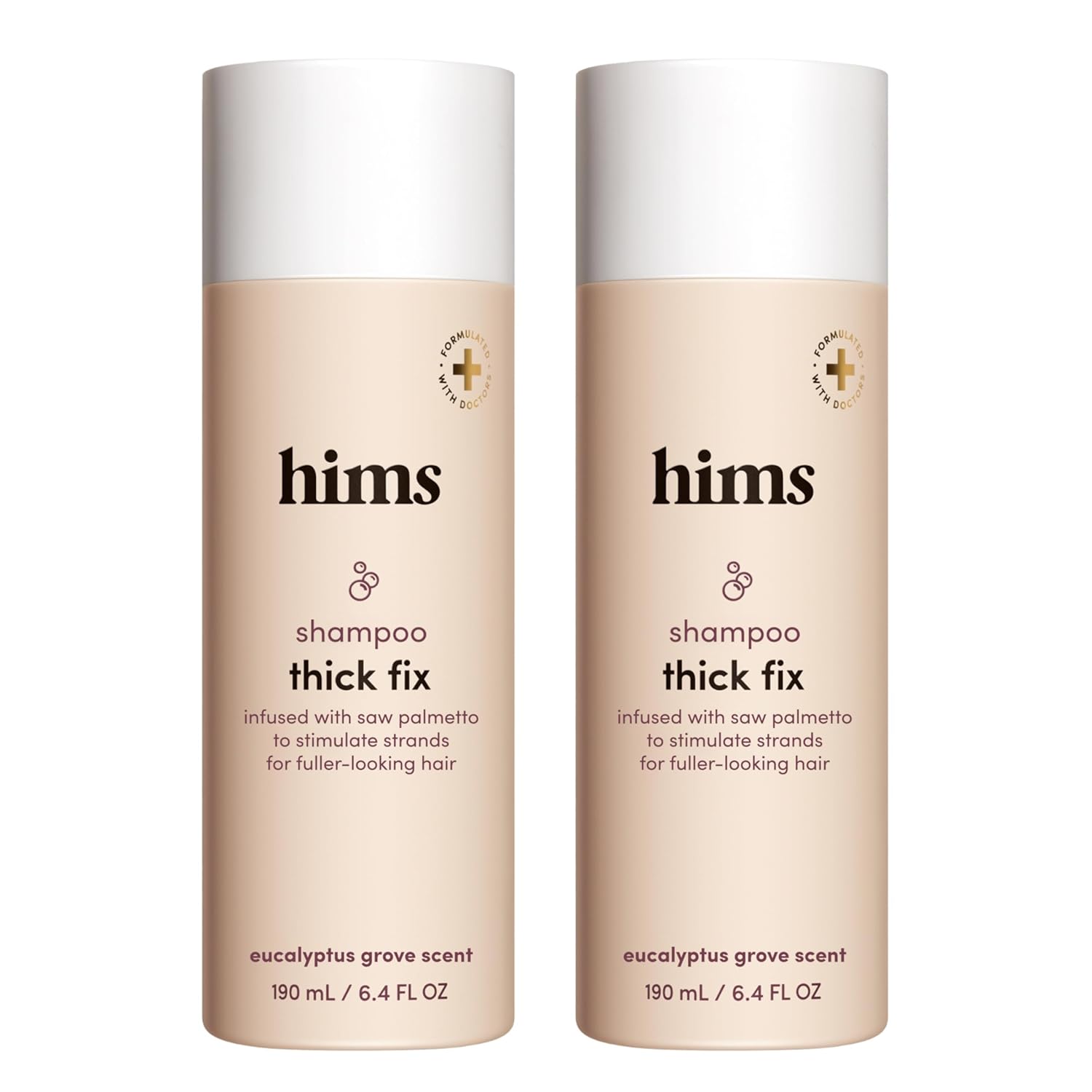 hims Thick Fix Shampoo - Saw Palmetto for Healthy Hair Growth & Thickening - Scalp Cleansing - Vegan, Sulfate-Free & Cruelty-Free - Eucalyptus Scent, 2 pack 6.4 fl oz Ifelshop