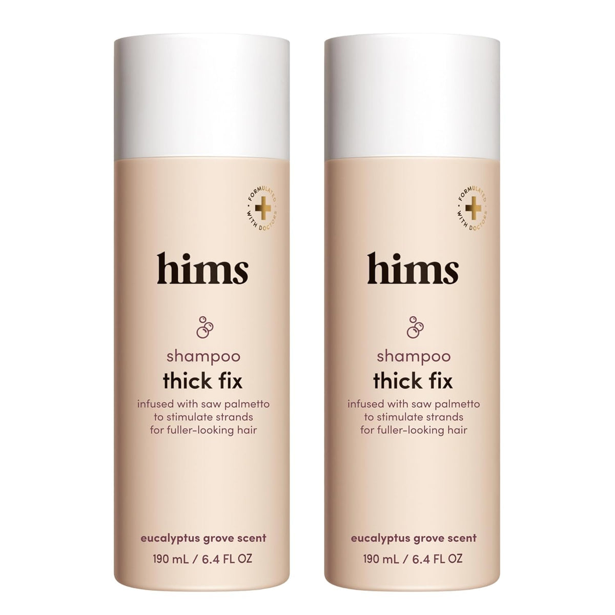 hims Thick Fix Shampoo - Saw Palmetto for Healthy Hair Growth & Thickening - Scalp Cleansing - Vegan, Sulfate-Free & Cruelty-Free - Eucalyptus Scent, 2 pack 6.4 fl oz Ifelshop