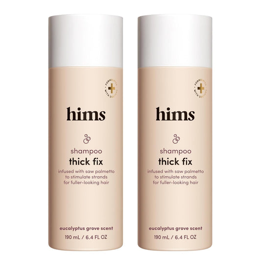 hims Thick Fix Shampoo - Saw Palmetto for Healthy Hair Growth & Thickening - Scalp Cleansing - Vegan, Sulfate-Free & Cruelty-Free - Eucalyptus Scent, 2 pack 6.4 fl oz Ifelshop