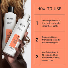 NIOXIN Scalp + Hair Thickening System Kits | For Natural, Colored, & Damaged Hair with Light to Progressed Thinning | Strengthen & Boost Hair Density with Niacinamide & Biotin | 1 Month Supply Ifelshop