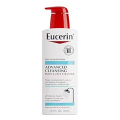 Eucerin Advanced Cleansing Body & Face Cleanser - Fragrance & Soap Free for Dry, Sensitive Skin - 16.9 fl. oz Bottle