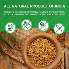 Jiva Organic Fenugreek Seeds 7 oz | Non-GMO Raw Methi Seeds for Hair Growth, Cooking & Sprouting | Product of India Ifelshop